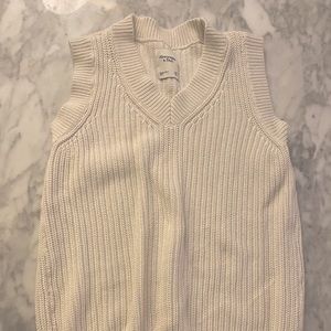 Abercrombie Sweater Vest Mini Dress in White, Size XS (Petite)